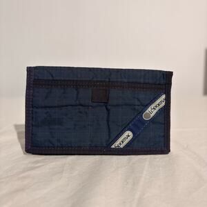 LeSportsac Navy Nylon Trifold Wallet - 7.5"x4.5"